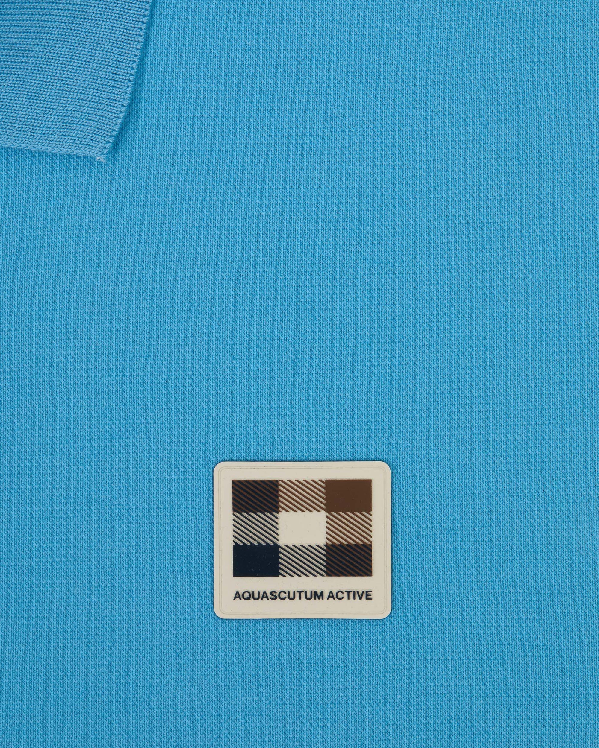 Stretch Piquet Badge Polo Aquascutum - Avio