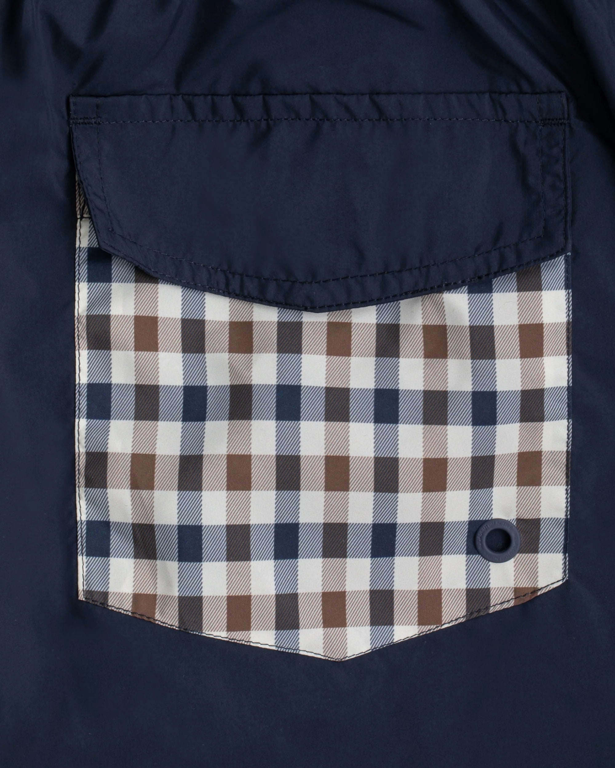 Club Check Pocket Beach Short Aquascutum - Navy