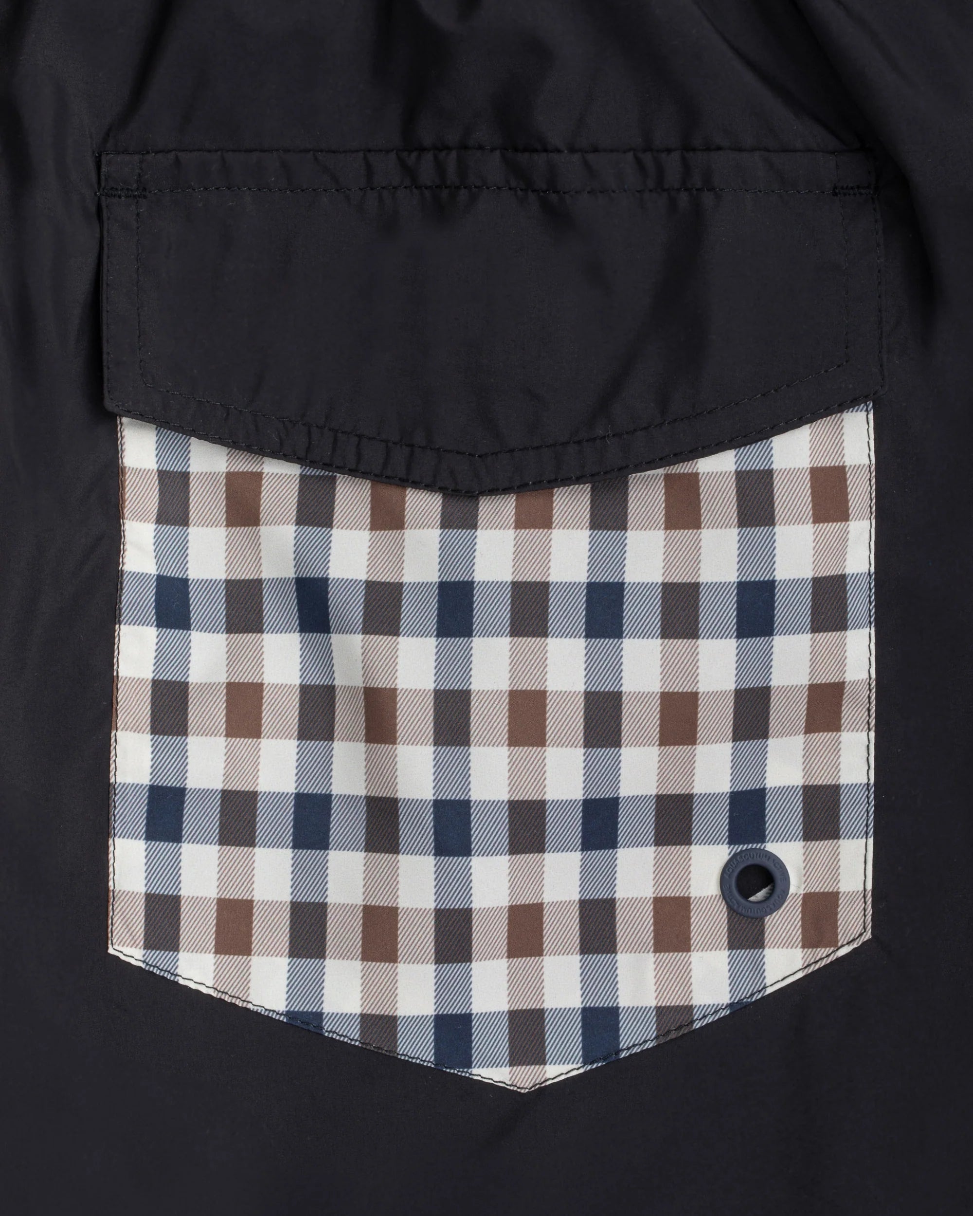 Club Check Pocket Beach Short Aquascutum - Black