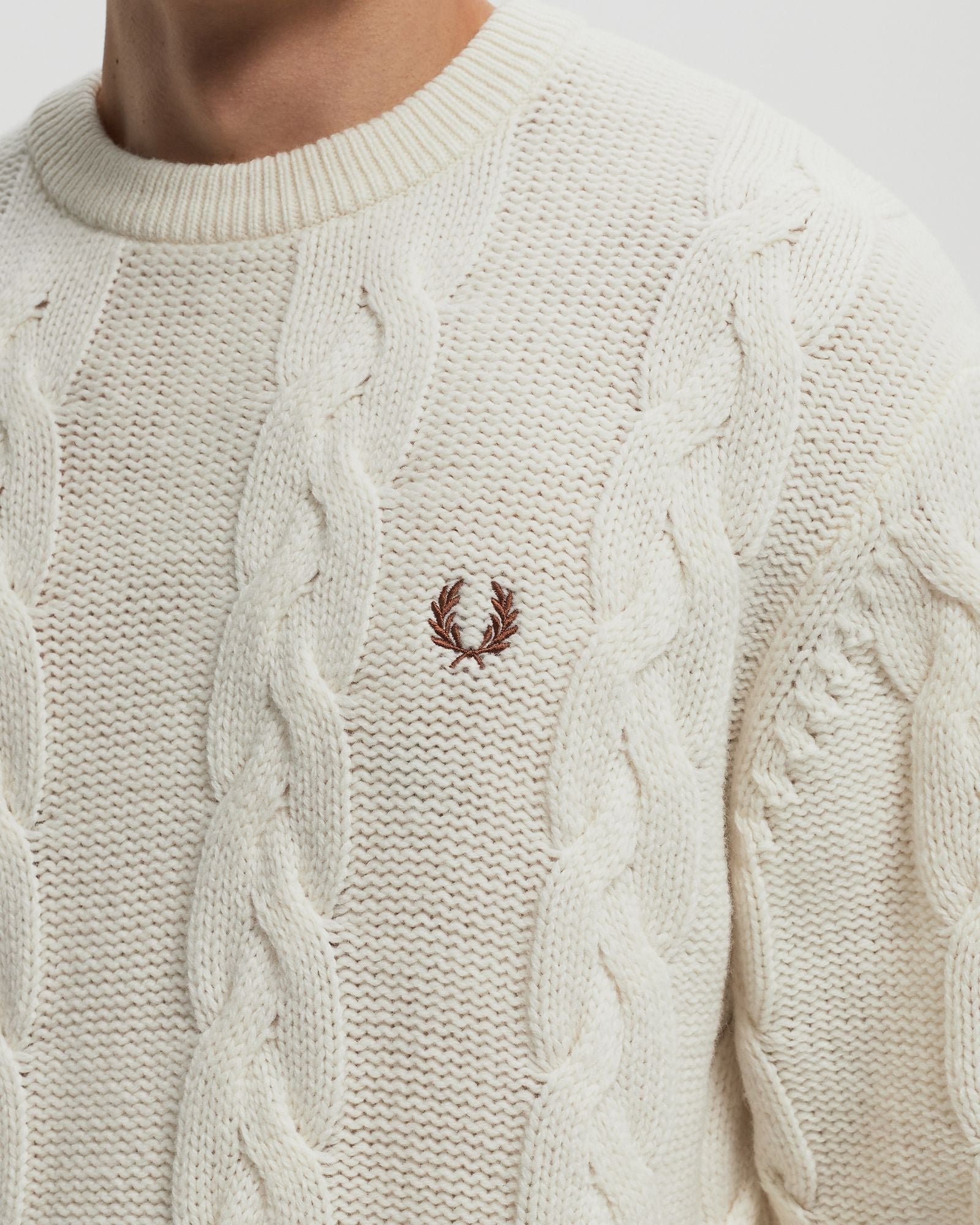 FP Chunky Cable Knit Jumper Fred Perry - Ecru