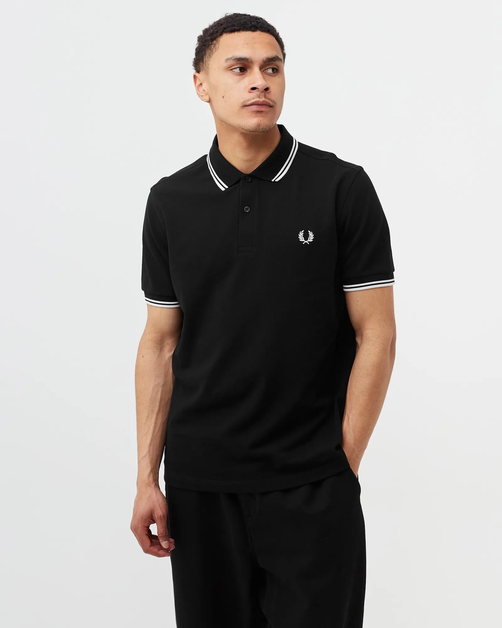 FP Twin Tipped Fred Perry Polo Shirt - Black