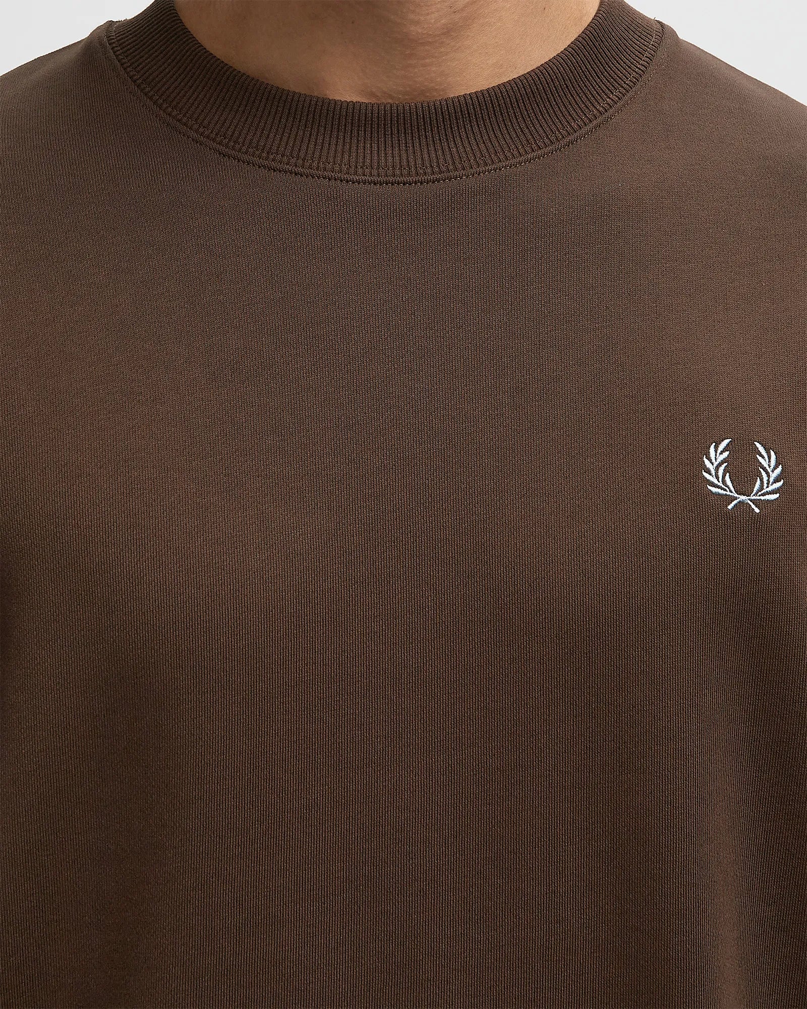 Crew Neck Sweatshirt Fred Perry AW25 - Burnt Tobacco