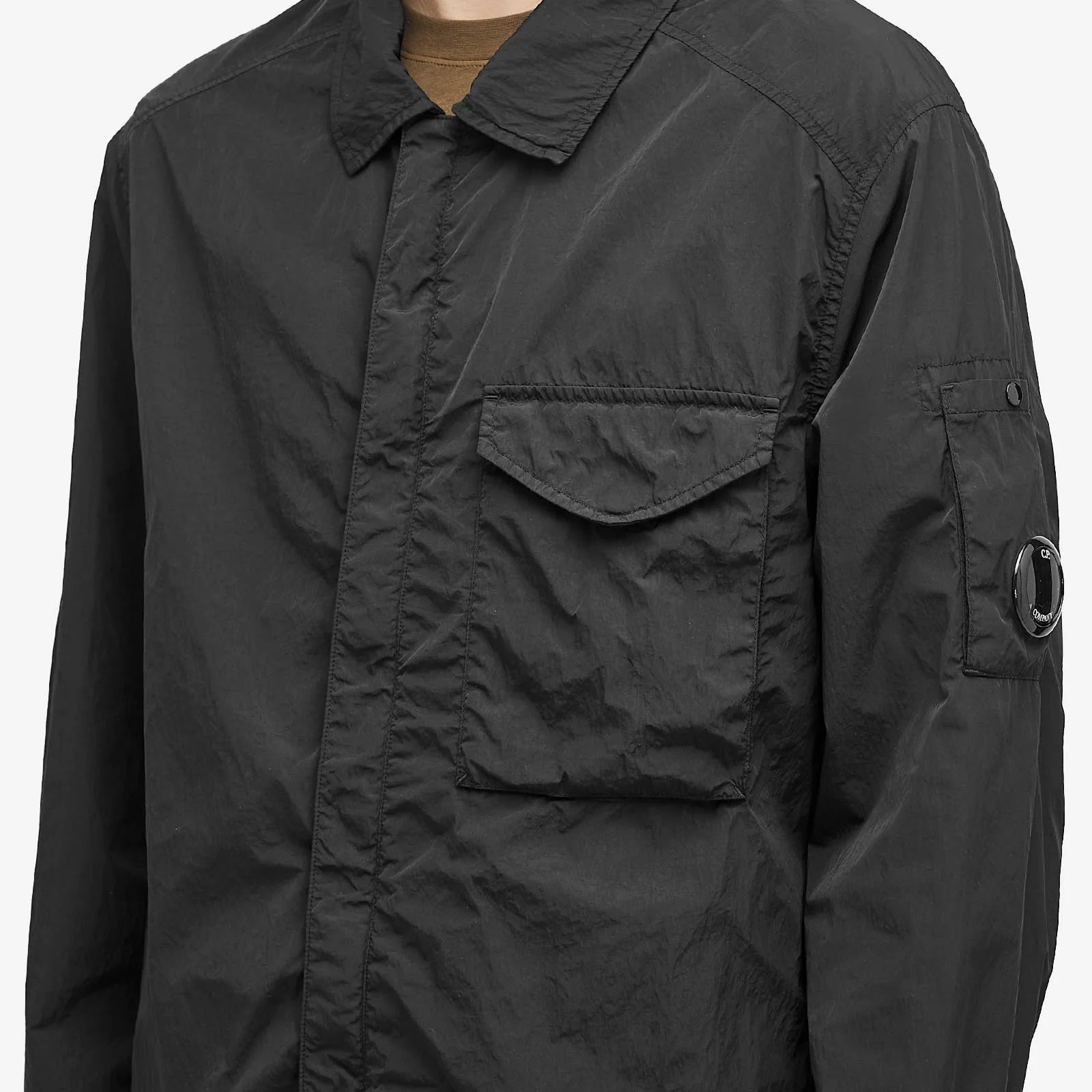 Chrome-R Zipped Lens Overshirt C.P. Company - Black