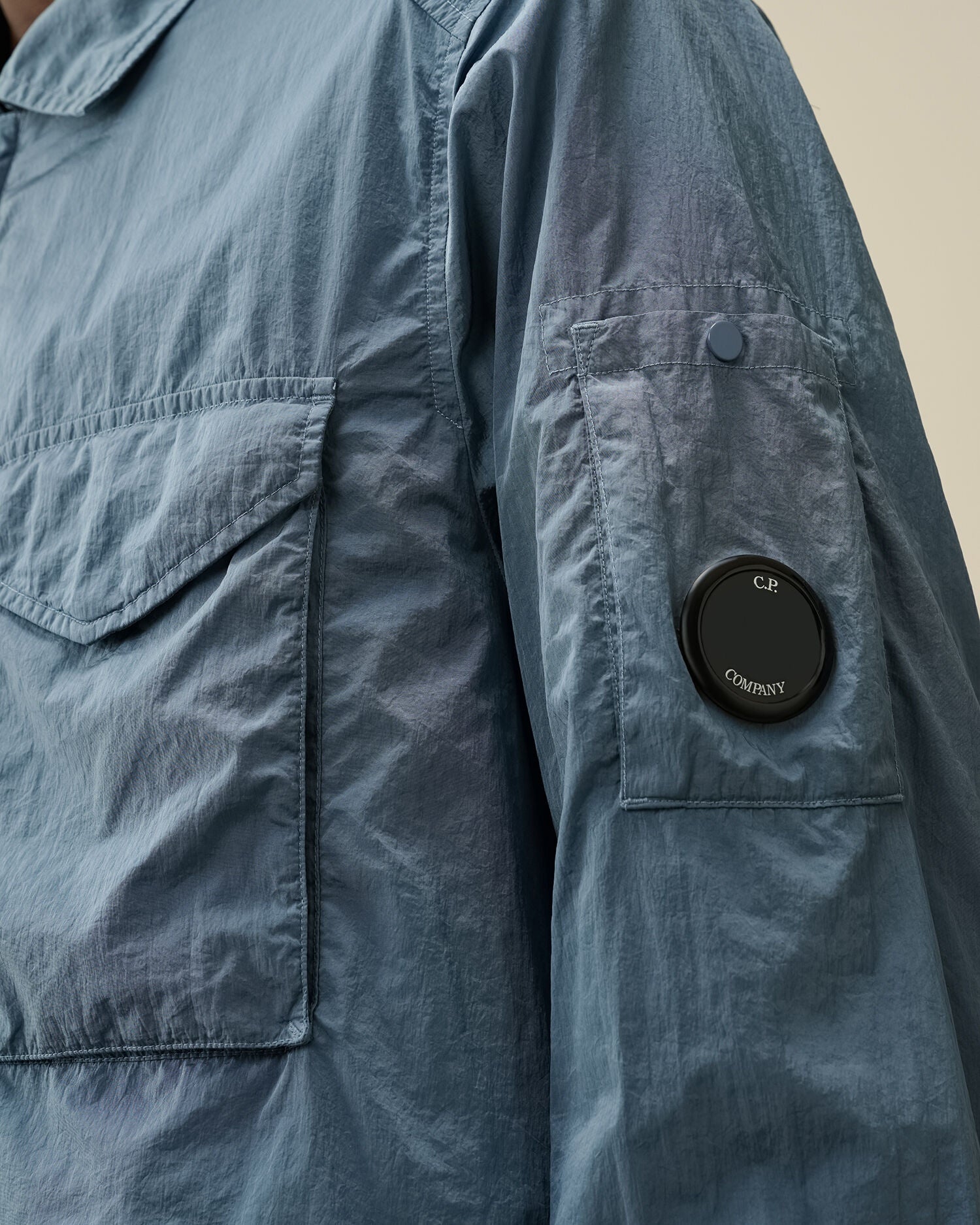 Chrome-R Full Zip Overshirt C.P. Company® - India Ink Grey
