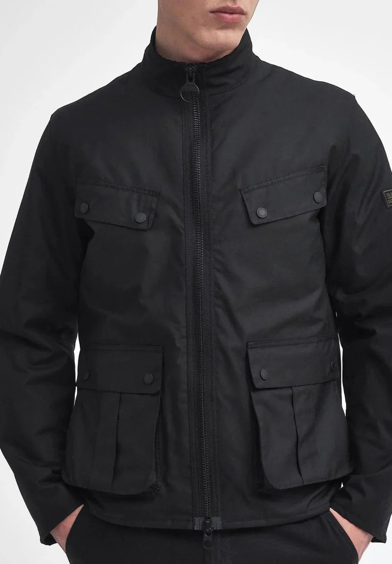 Re-Duke Wax Jacket Fw24 Barbour International - Black