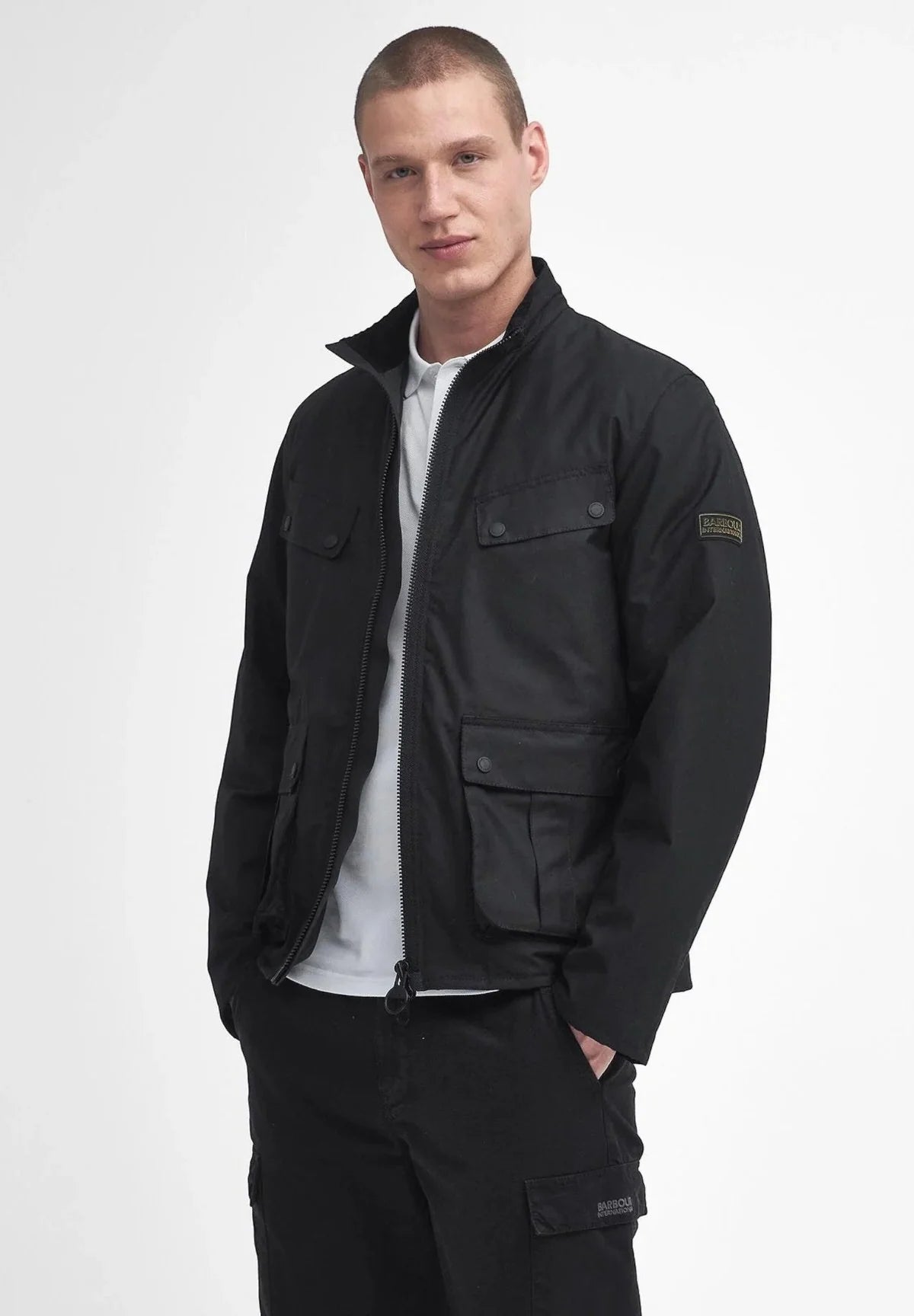 Re-Duke Wax Jacket Fw24 Barbour International - Black