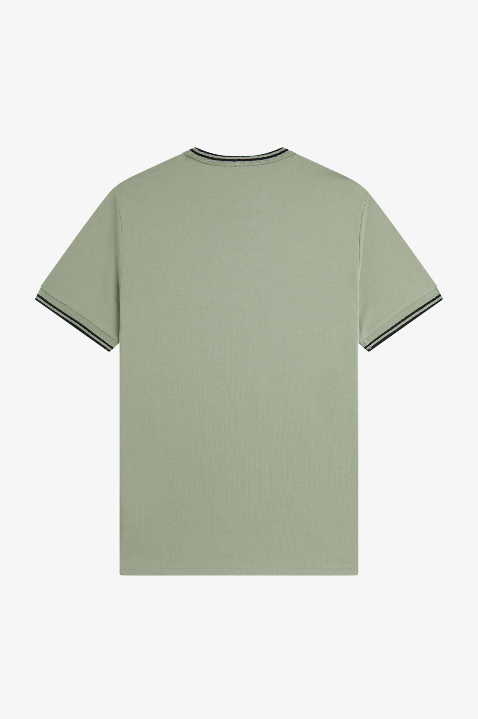 Fred Perry Twin Tipped T-Shirt - Seagrass / Black