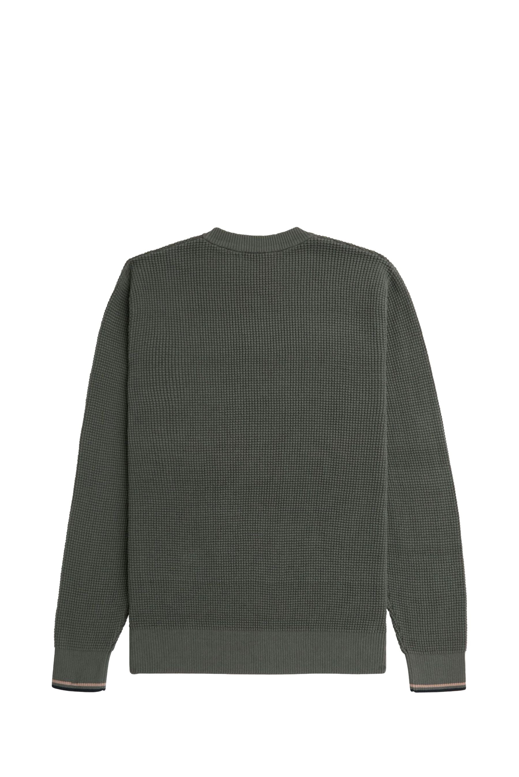 FP Waffle Stitch Jumper Fred Perry - Field Green