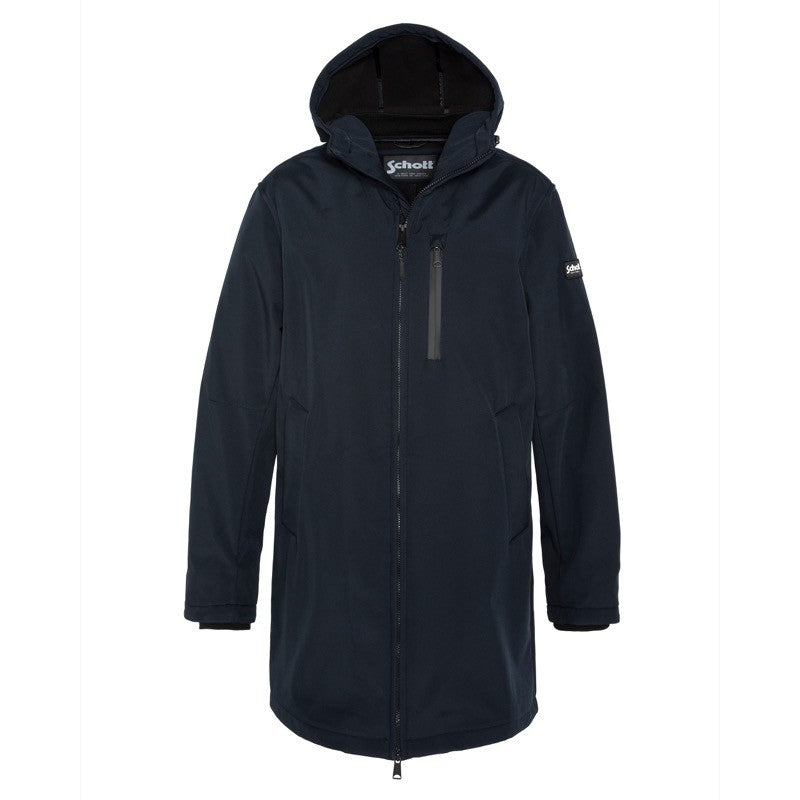 Kalvin  Hooded Long Jacket Schott NYC AW25 - Navy