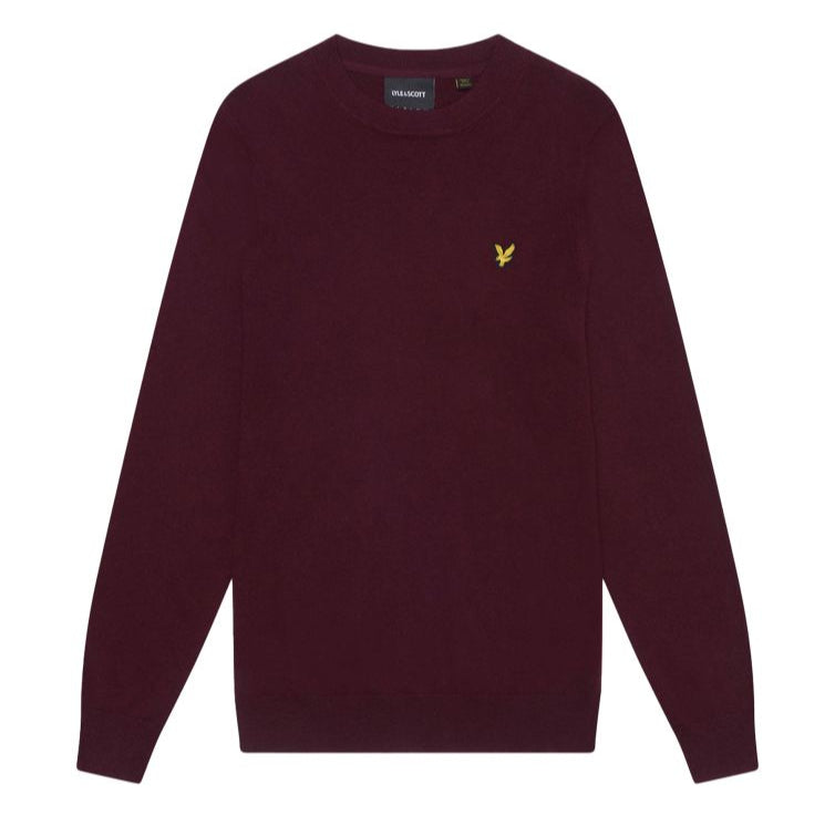 Cotton Merino Crew Neck Jumper Lyle & Scott AW25 - Burgundy