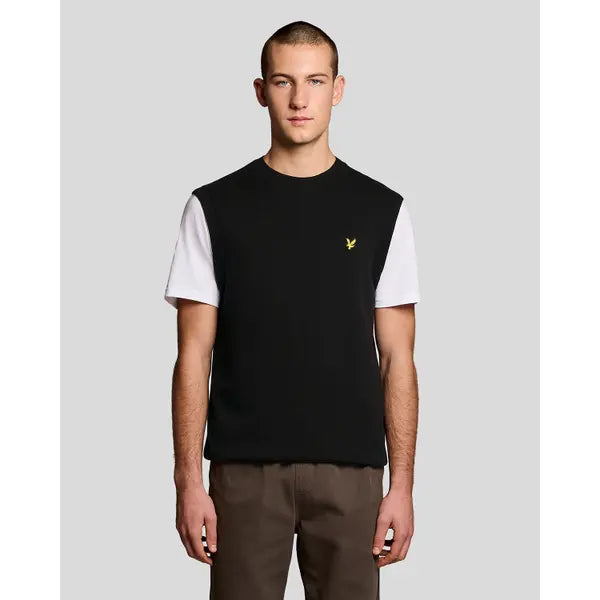 Cotton Crew Neck Knitted Vest Lyle & Scott - Black