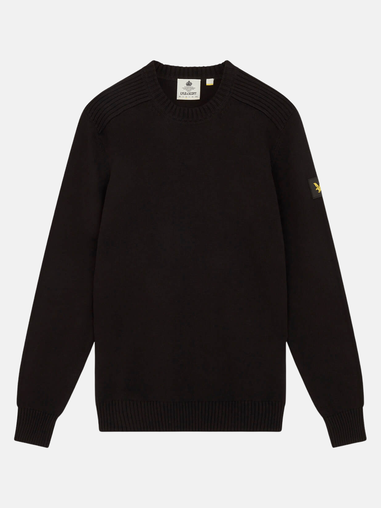 Shoulder Detail Crew Neck Jumper Lyle & Scott AW25 - Jet Black
