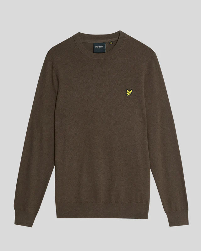 Cotton Merino Crew Neck Jumper Lyle & Scott AW25 - Espresso