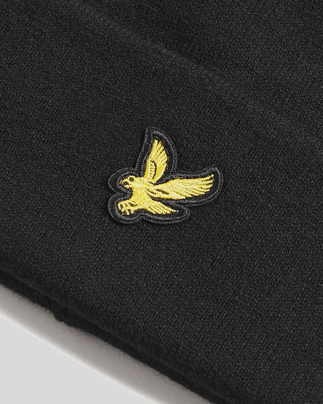 Cotton Merino Beanie Lyle & Scott AW25 - Jet Black