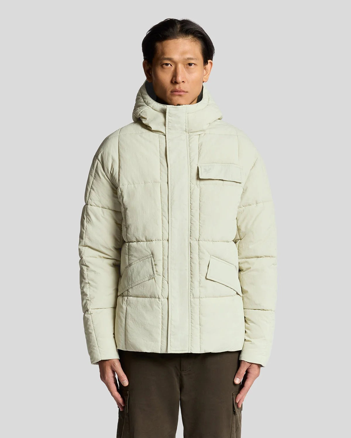 Reversible Wadded Insulated Jacket Lyle & Scott AW25 - Jet Black/ Grey Taupe