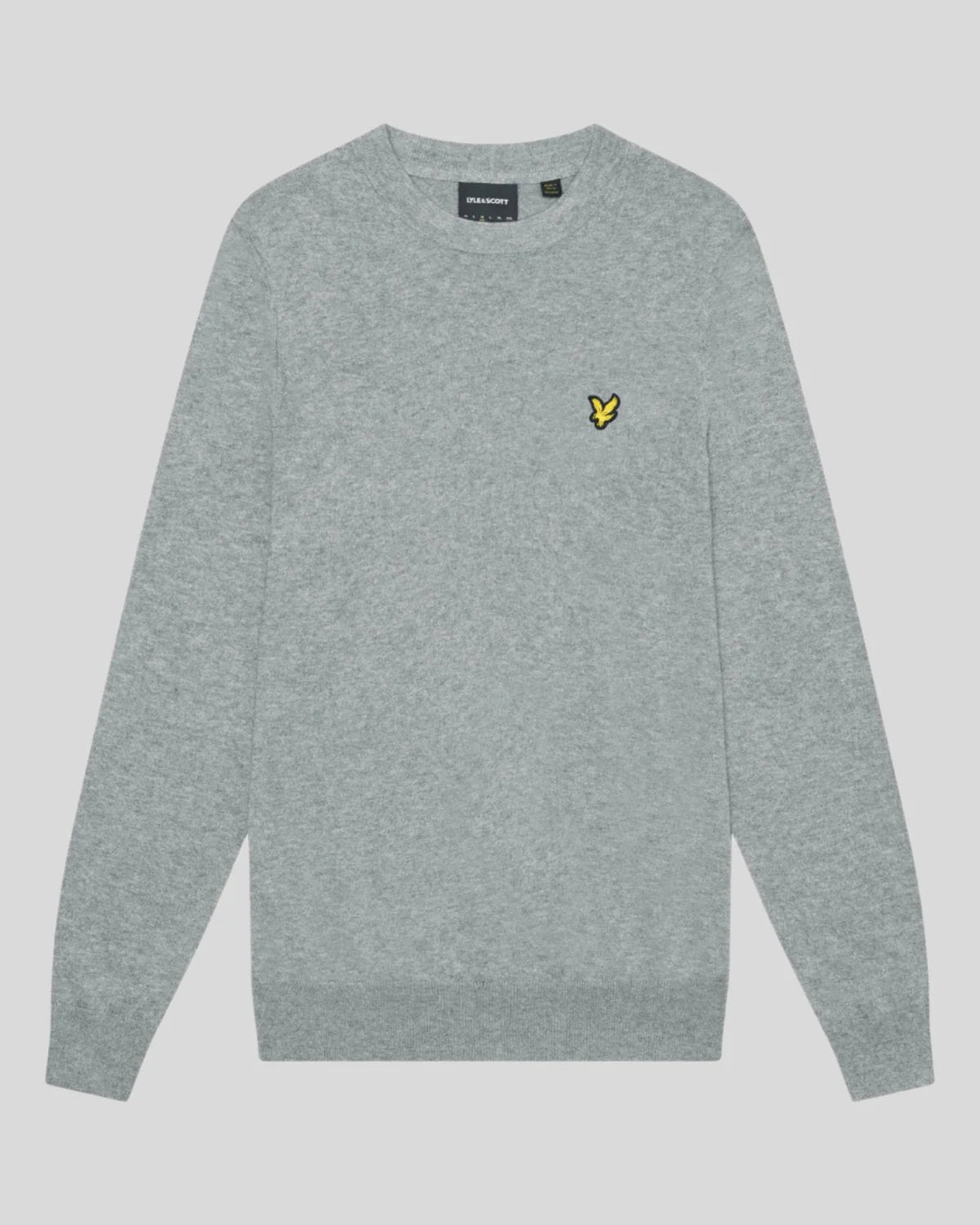 Cotton Merino Crew Neck Jumper Lyle & Scott AW25 - Mid Grey Marl