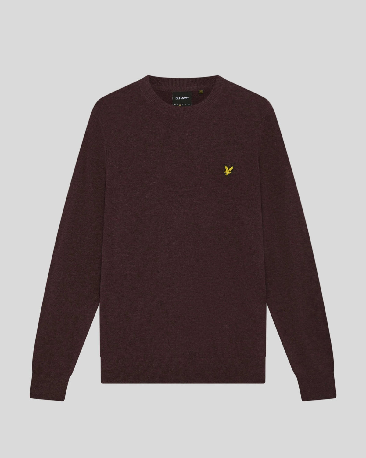 Lyle & Scott – Lambswool Blend Crew Neck Jumper – Beetroot Marl