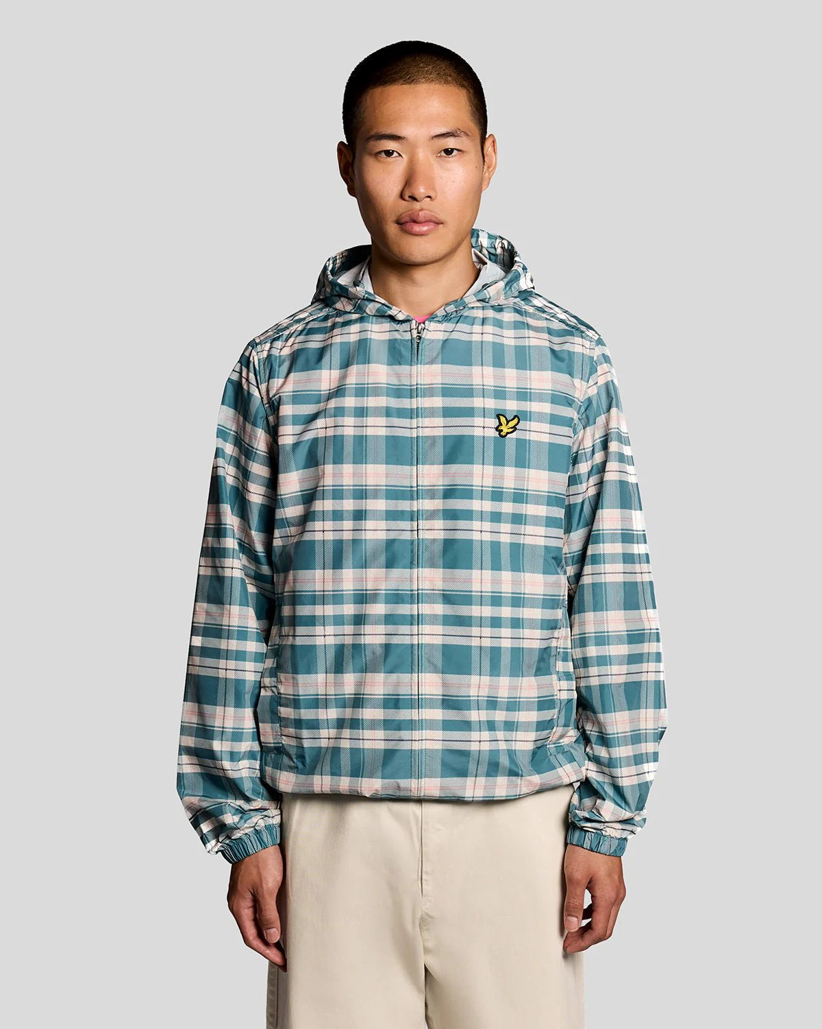 Tartan Lightweight Hooded Jacket Lyle & Scott - Everglade