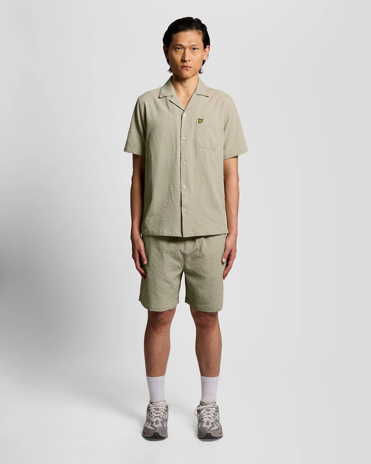 Textured Resort Shirt Lyle & Scott - Savona Clay