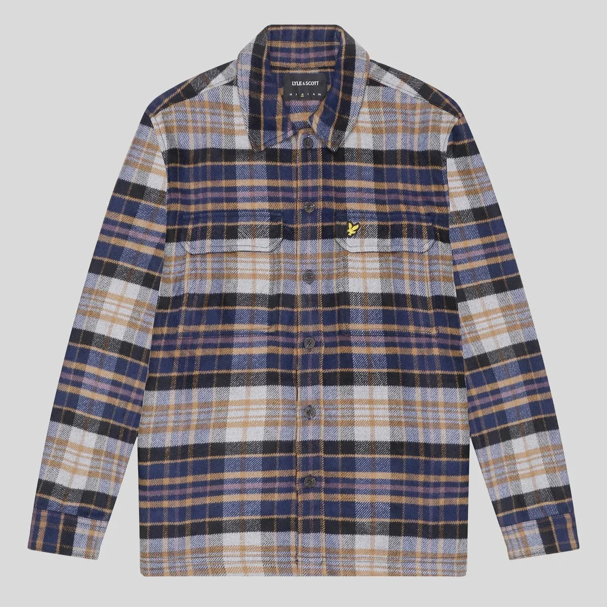 Check Flannel Overshirt Lyle & Scott - Dark Navy / Chalk