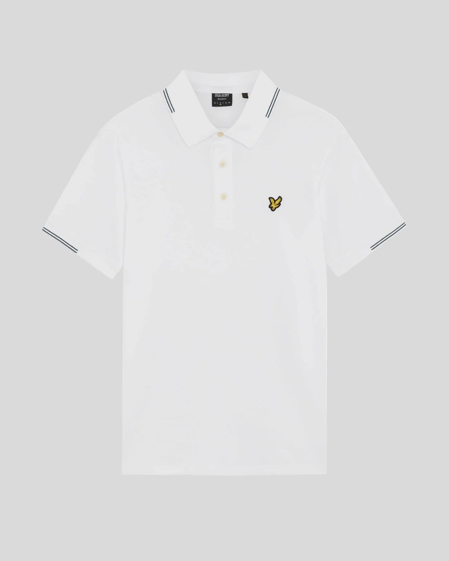 Fine Cotton Tipped Polo Shirt Lyle & Scott - White/Everglade