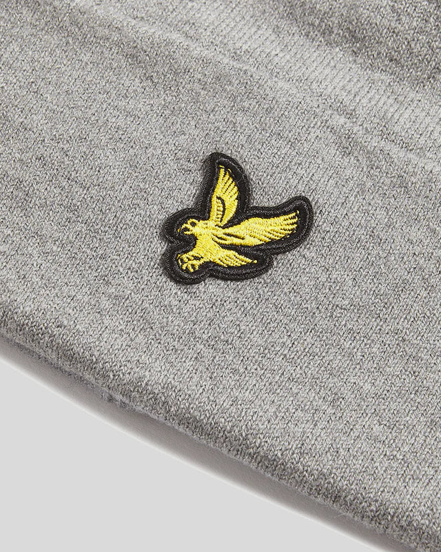 Cotton Merino Beanie Lyle & Scott AW25 - Mid Grey Marl