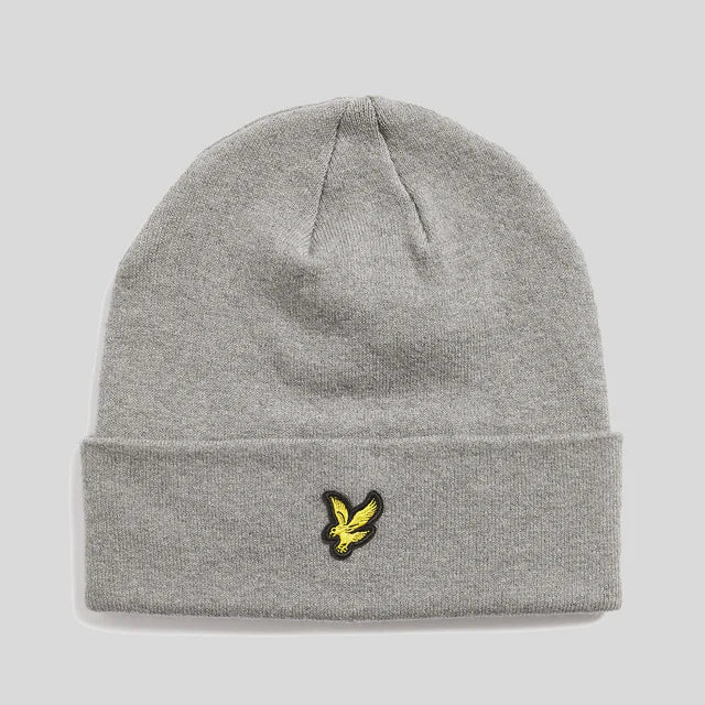 Cotton Merino Beanie Lyle & Scott AW25 - Mid Grey Marl