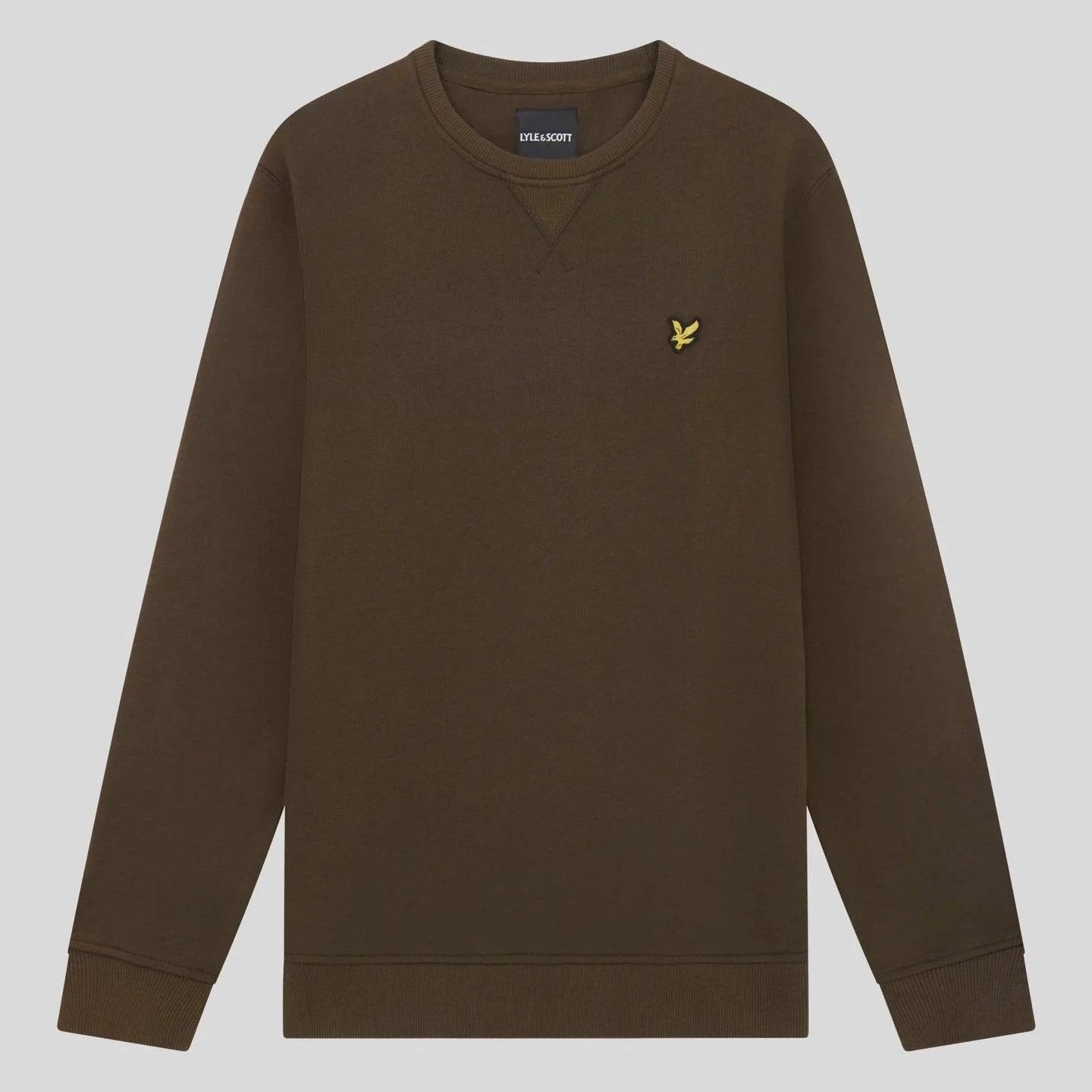 Brushed Back Crew Neck Sweatshirt Lyle & Scott - Olive