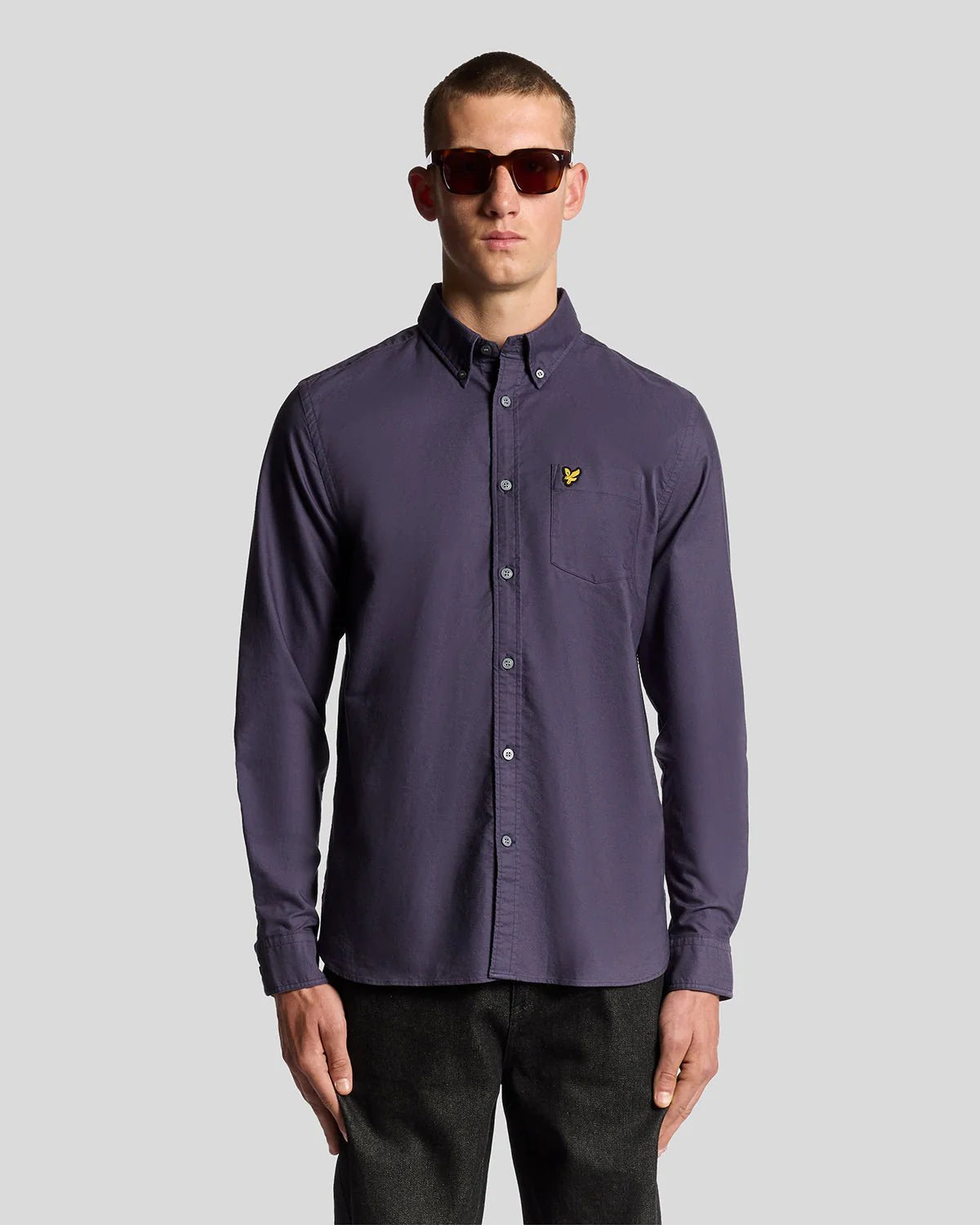 Plain Oxford Shirt Lyle & Scott AW25 - Graystone