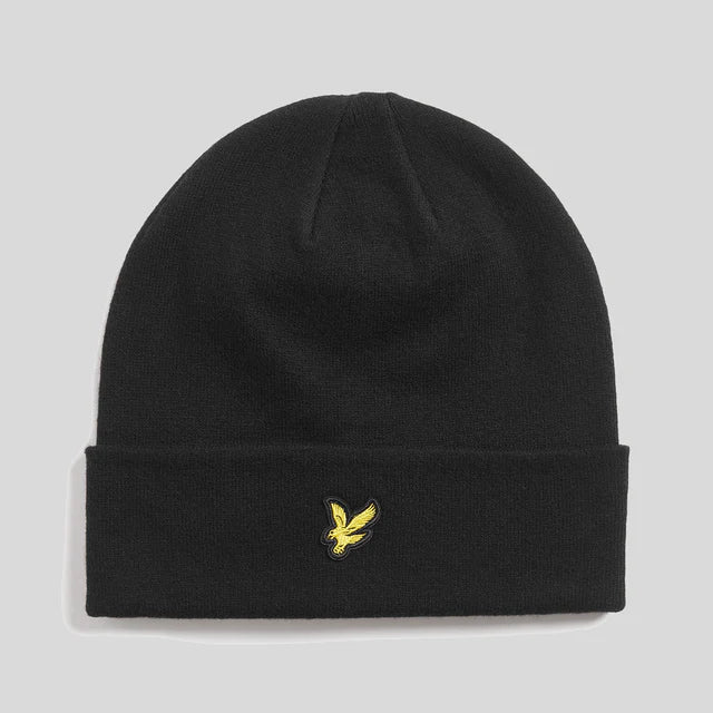 Cotton Merino Beanie Lyle & Scott AW25 - Jet Black