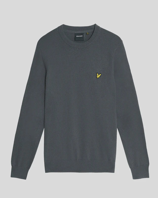 Cotton Merino Crew Neck Jumper Lyle & Scott AW25 - Shadow