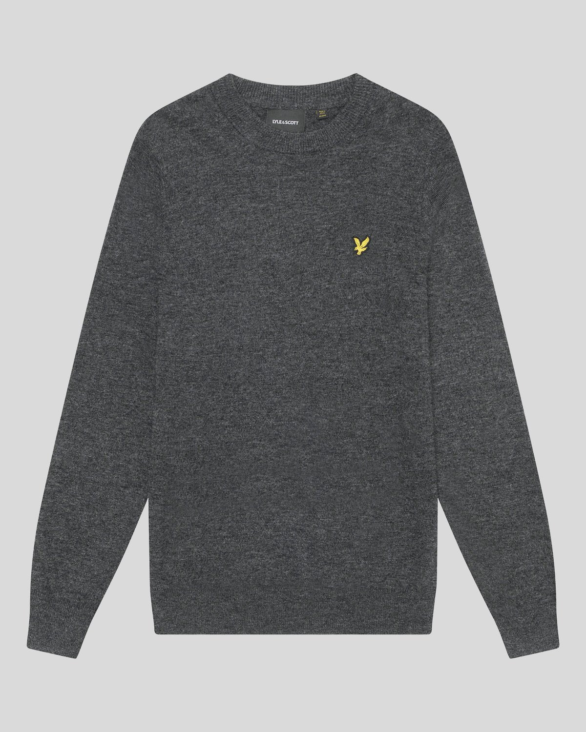 Lyle & Scott – Lambswool Blend Crew Neck Jumper – Charcoal Marl