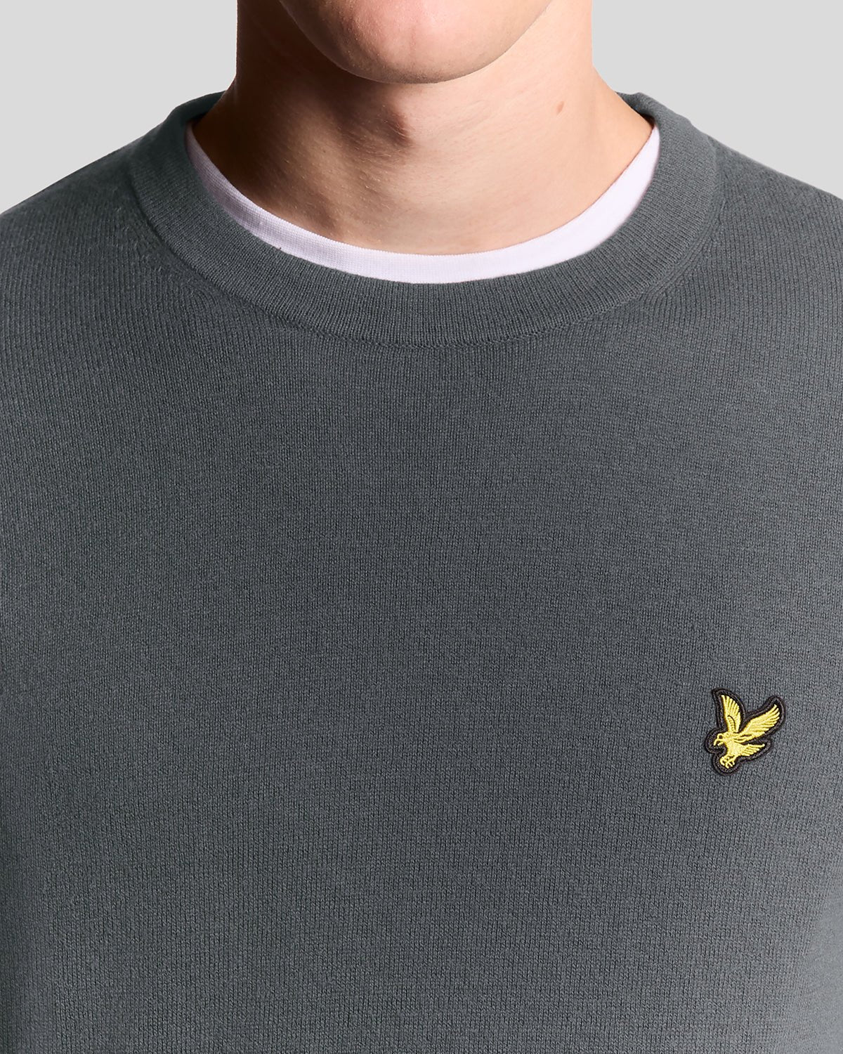 Cotton Merino Crew Neck Jumper Lyle & Scott AW25 - Shadow