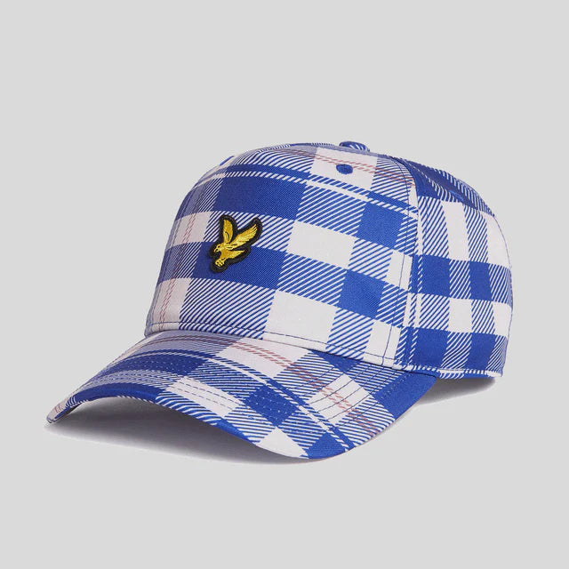 Tartan Check Baseball Cap Lyle & Scott AW25 - Now Blue