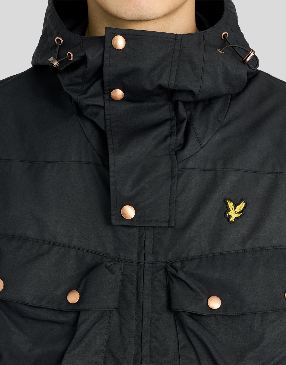 Lyle & Scott – Waxed Guard Parka – Jet Black
