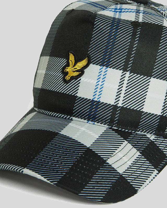 Tartan Check Baseball Cap Lyle & Scott AW25 - Jet Black/ White