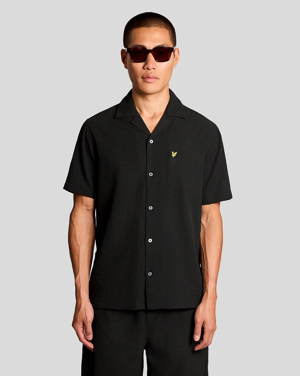 Textured Resort Shirt Lyle & Scott - Jet Black
