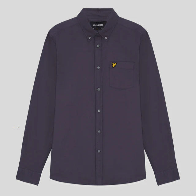 Plain Oxford Shirt Lyle & Scott AW25 - Graystone