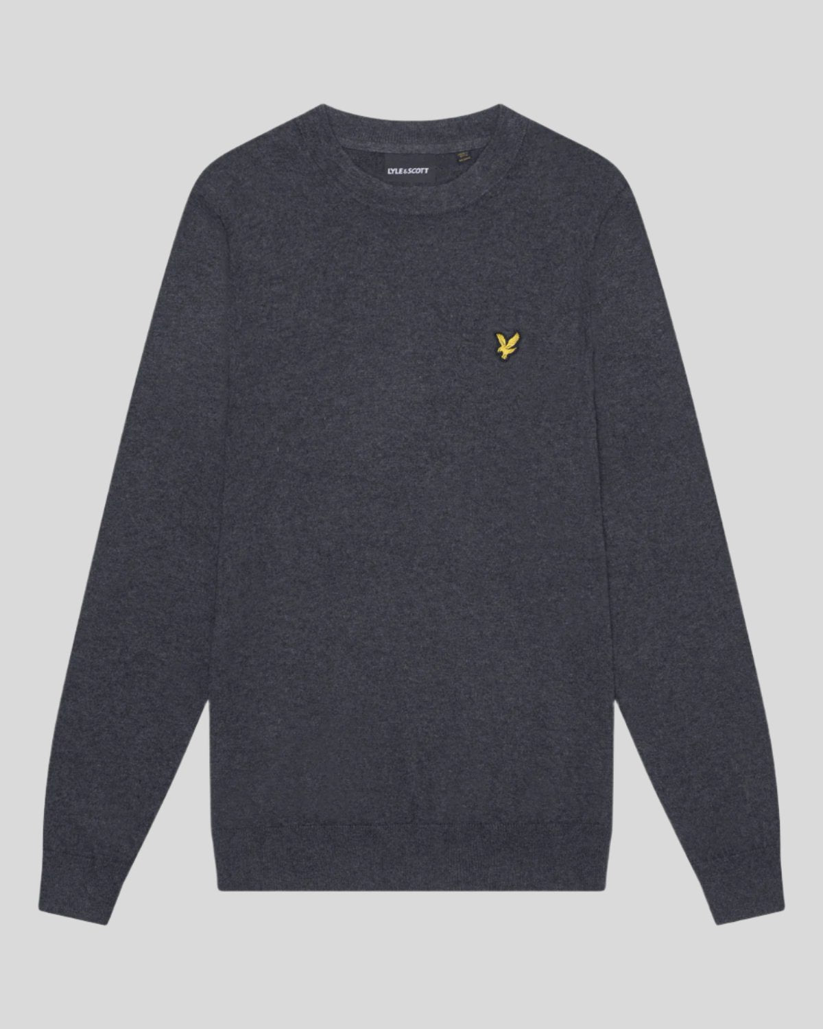 Lyle & Scott – Cotton Merino Crew Neck Jumper – Charcoal Marl