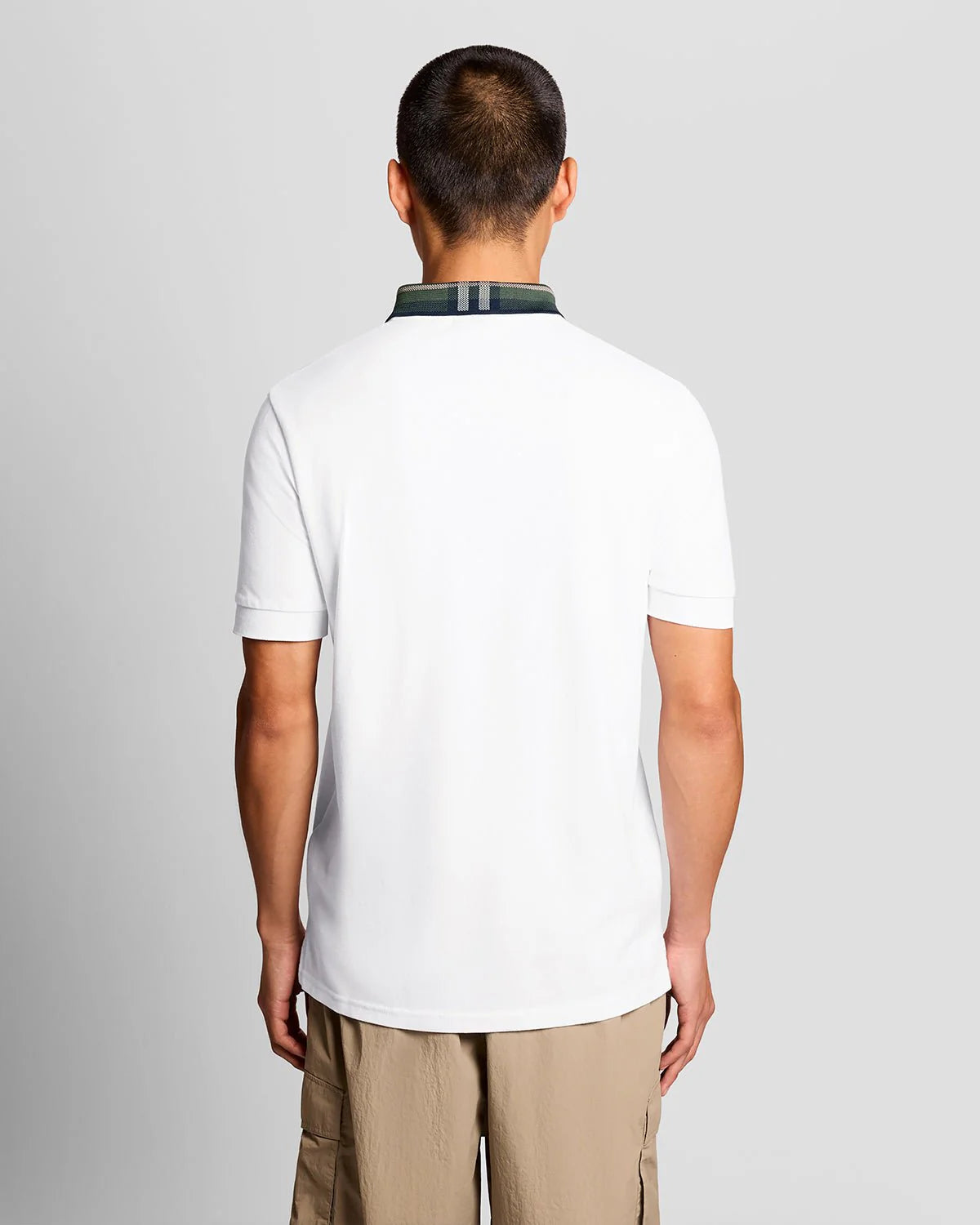 Tartan Collar Polo Shirt Lyle & Scott - White