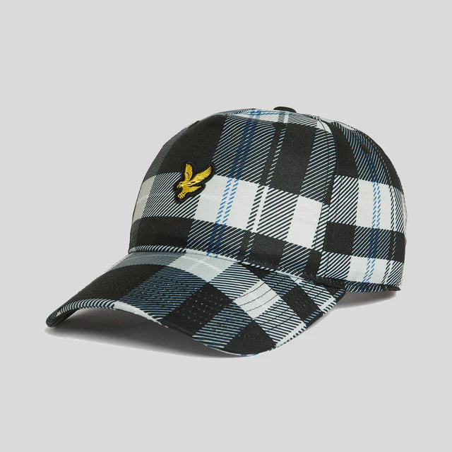 Tartan Check Baseball Cap Lyle & Scott AW25 - Jet Black/ White
