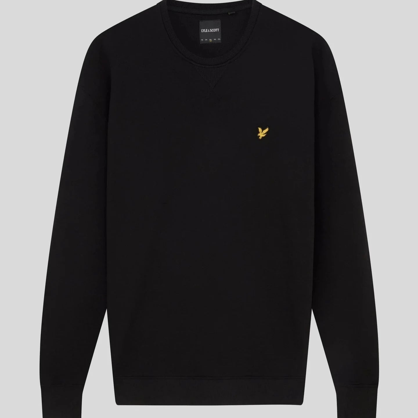 Brushed Back Crew Neck Sweatshirt Lyle & Scott - Jet Black