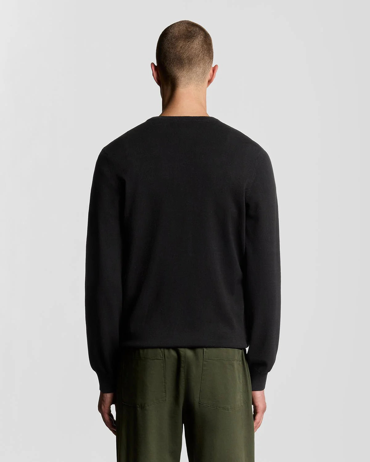 Mesh Logo Crew Neck Jumper Lyle & Scott AW25 - Jet Black