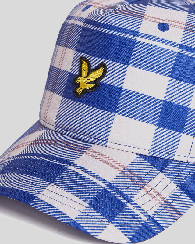 Tartan Check Baseball Cap Lyle & Scott AW25 - Now Blue