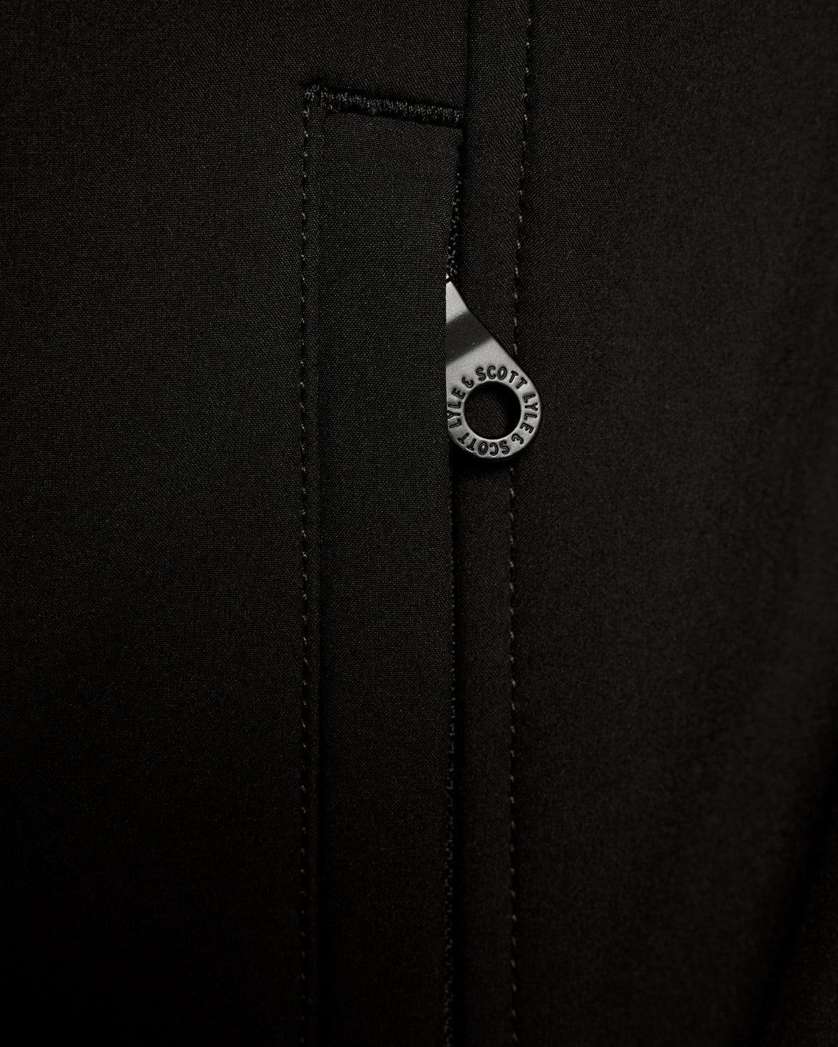 Lyle & Scott – Fleece Back Softshell Jacket – Jet Black