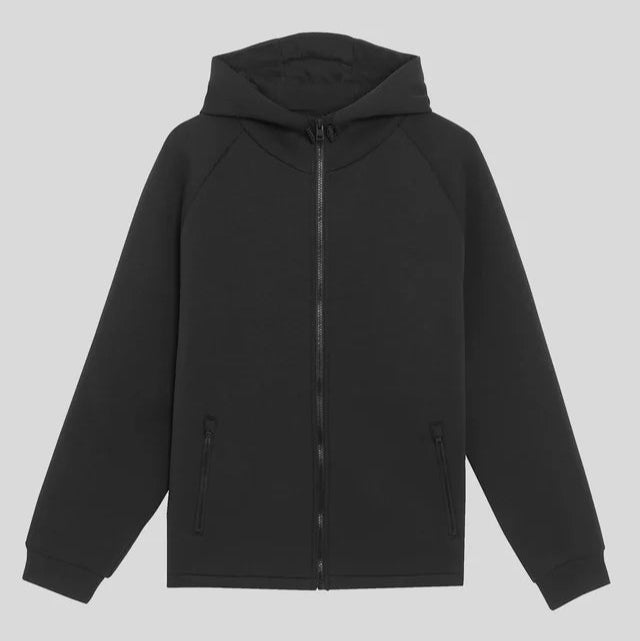 Neoprene Full Zip Through Hoodie Lyle & Scott AW25 - Jet Black