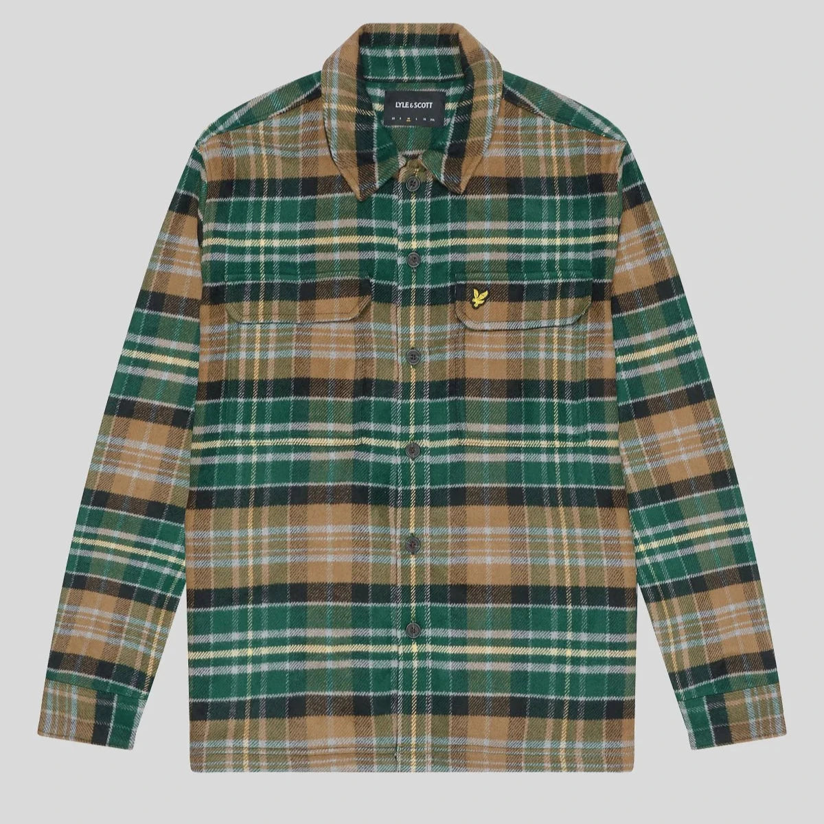 Check Flannel Overshirt Lyle & Scott - Argyle Teal / Heritage Taupe