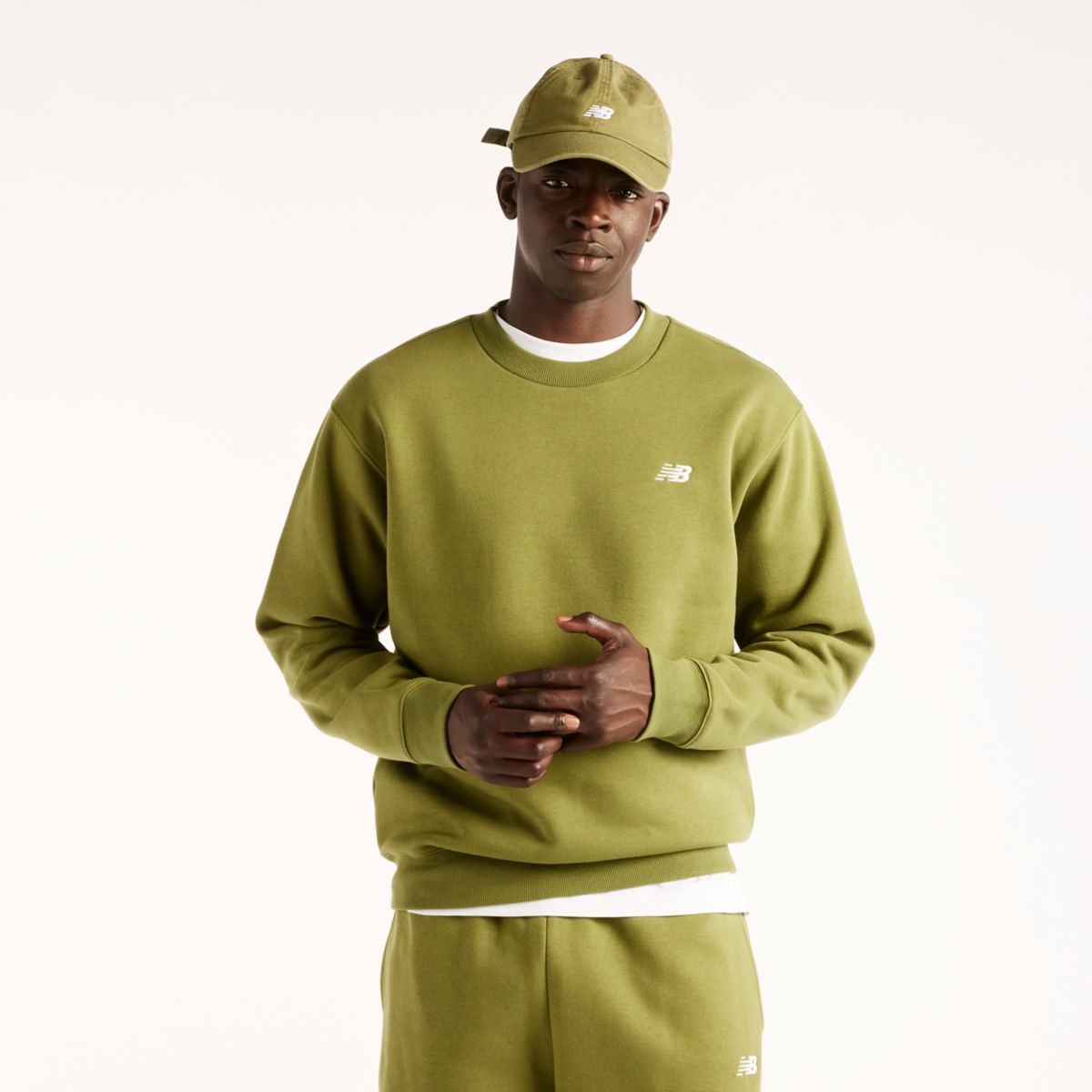 New Balance Fleece Crew felpa verde - foto 1