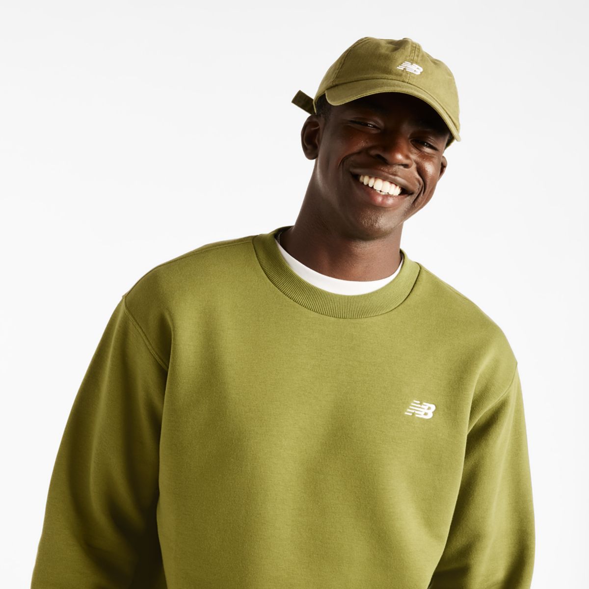 New Balance Fleece Crew felpa verde - foto 3