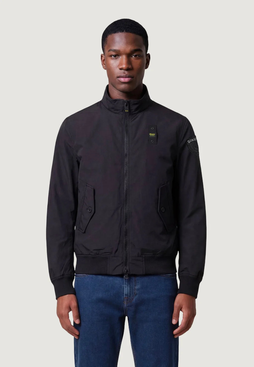 Lightweight Unlined Bomber Alwin Blauer - Black